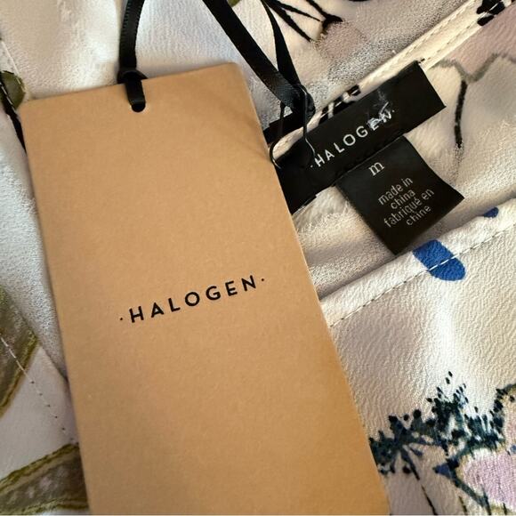 Halogen Raw Edge Tank White Floral Women’s Sz M NWT - Picture 5 of 6